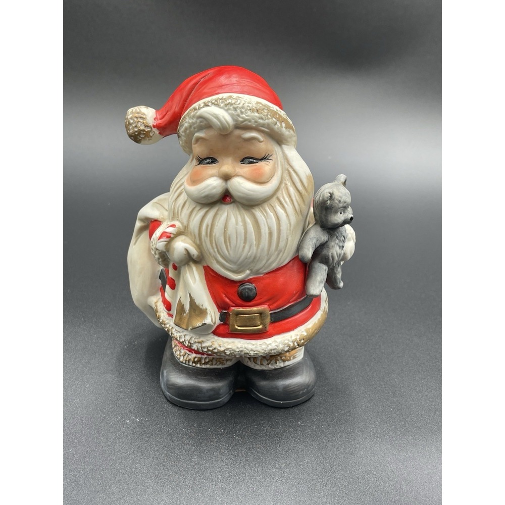 Vtg‎ SANTA CLAUS Piggy Bank Christmas Homco  # 5407